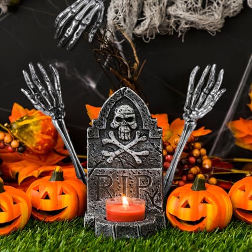 Skeleton Hand Salad Spoon Set - Halloween Skull Claw Serving Utensils