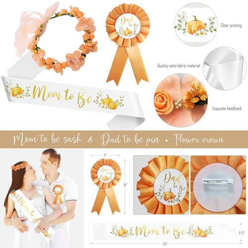 Baby Shower Decorations Kit with Pumpkin Theme for Fall Gender Reveal Party