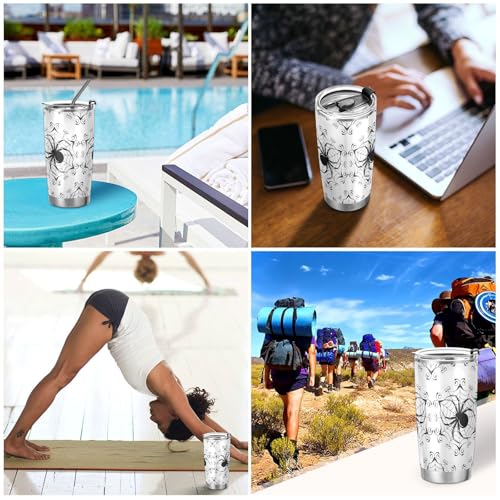 Halloween Spider Insulated Travel Mug 20oz - Back to School Holiday Gift - Variation Multi-005