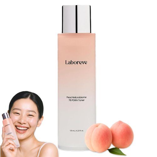 Laboreve PeachMicrobiome 78 PDRN Toner 125ml Milky Toner with 78% Biome for Radiance, Skin Barrier, Soothing Care, Rebalancing Skin, Vegan PDRN & Niacinamide & Panthenol, Korean Skin Care(4.22 fl. oz)