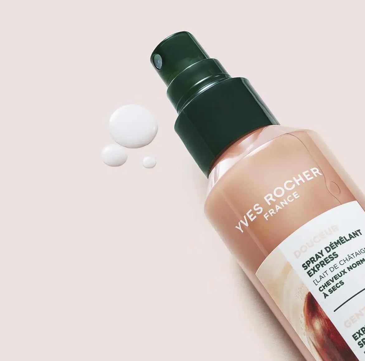 Yves Rocher Soft & Silky Hair Spray with Chestnut Milk Lightweight Leave-In Conditioner for Smooth Frizz-Free Hair Hair Mist for Easy Styling – 150 ml. / 5.07 fl.oz.