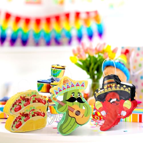 12 Pcs Mini Piñata Set Fiesta Mexican Party Decorations Variation of THIS listing