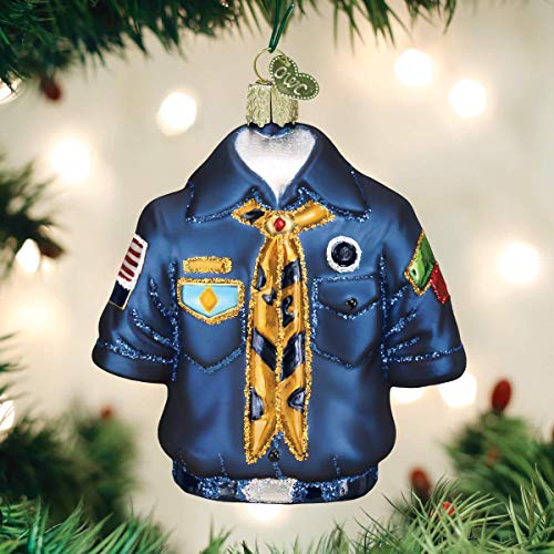 Old World Christmas Scout Uniform Glass Ornament - Boy Scout Holiday Decoration