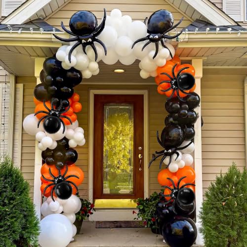 Halloween Spider Balloons Set - 7pcs Large & Small Foil Decorations