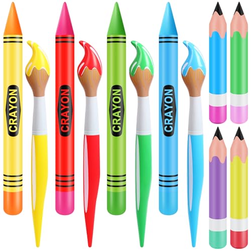 Inflatable Art Supplies Set - Large Crayons, Paintbrushes & Pencils - Bright Color 12pcs