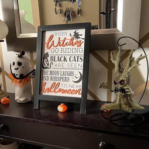 Black 13in Ornament Display Stands - Heavy Glass Witch Ball Holder, 6 Pack