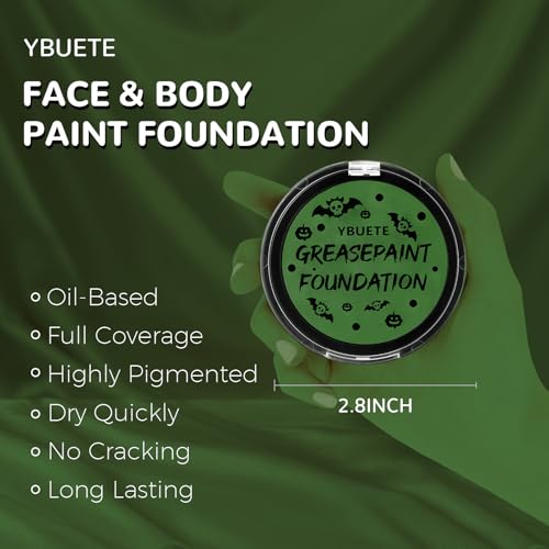 Green Oil-Based Face & Body Painting Foundation for Halloween SFX