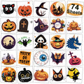 Kids Halloween Temporary Tattoos Set - 74 Waterproof & Non-Toxic Sheets