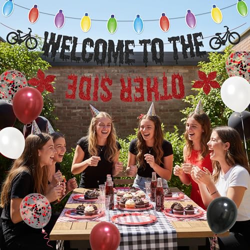 Halloween Party Banner and Decorations Set - Spooky Forest Theme with Balloons