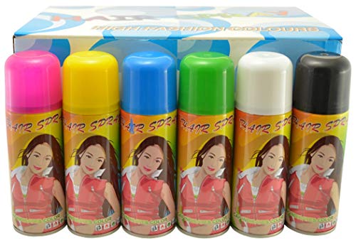 Temporary Hair Color Spray - 3 oz Can, Pack of 24
