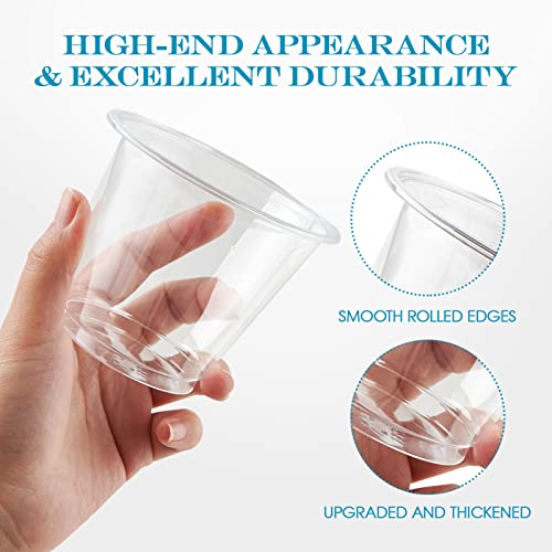 600 Pack 9oz Clear Disposable Plastic Cups - Reusable Tumblers for Parties