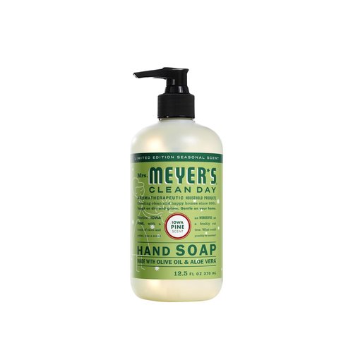 Mrs. MEYER'S CLEAN DAY Hand Soap Variet (4 Count (Pack of 1), Gingerbread + Iowa Pine + Peppermint + Snow Drop)