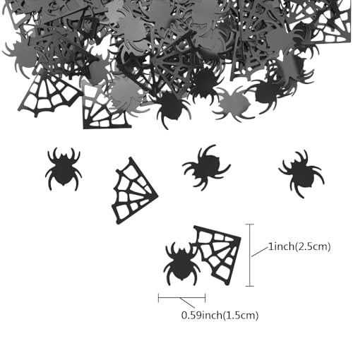 Halloween Spider Web & Bat Confetti Set for Party Decorations - 920 PCS