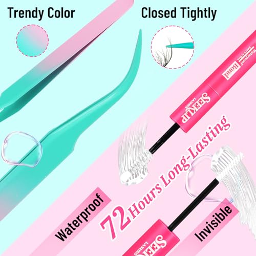 Eyelash Clusters Kit with Lash Glue - Bunny Lashes Ciel Variation