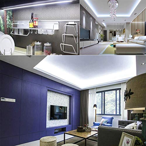 LED Strip Lights 66ft Waterproof IP68 White 6500K - Flexible Indoor Outdoor Decoration