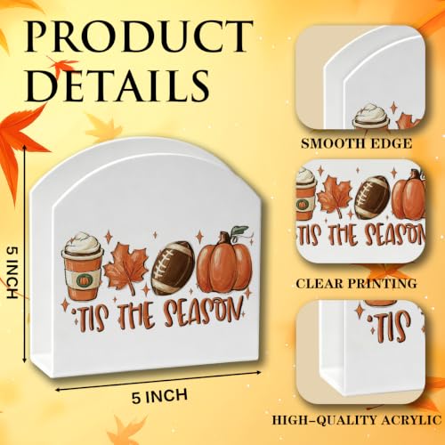 Fall Acrylic Napkin Holder for Table Decor - Autumn Themed Tissue Dispenser