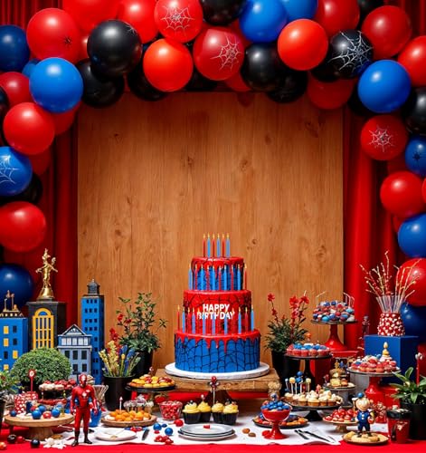 Spider Web Cake Topper Candles - 24 Pcs Spider-Man Birthday Decorations