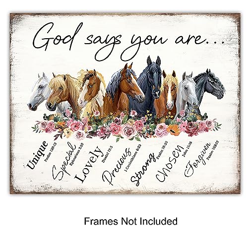 Christian Wall Art 11x14 Poster - Religious Scripture & Inspirational Decor