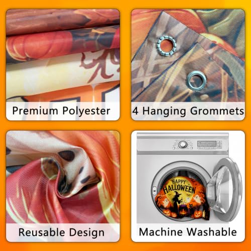 Halloween Car Trunk Decorations Kit - Witch Theme, Backdrop Banner for SUV Truck