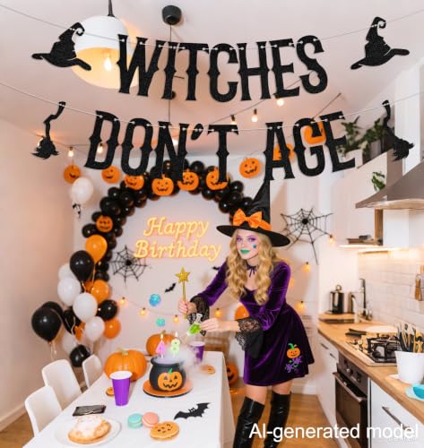 Halloween Witches Don't Age Banner – Halloween Party Decorations