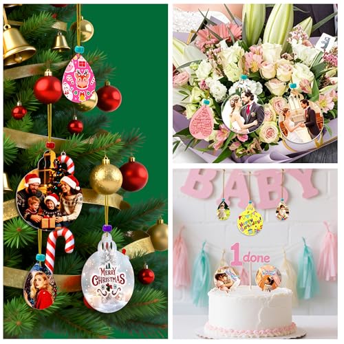 Sublimation Blanks for Christmas & Holiday Decorations - 48 Pcs PVC Ornaments