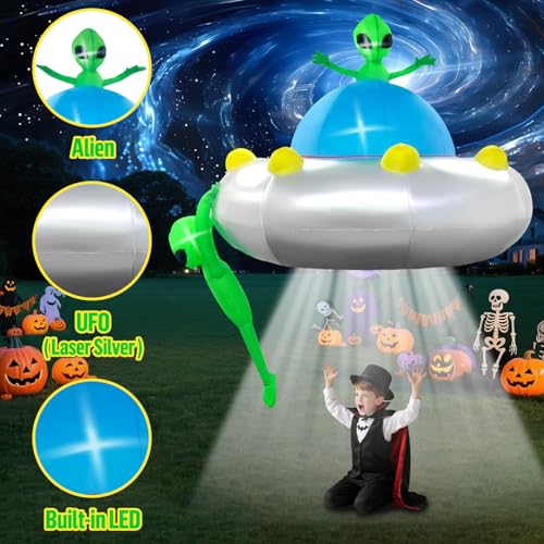 Kalolary 6FT Halloween Inflatable Hanging Alien UFO Outdoor Decoration - Variation of This Listing
