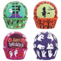Halloween Cupcake Liners Set - Witch and Ghost Pattern, Style B, 100 Pieces