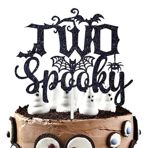 Halloween Ghost Cake Topper for 2nd Birthday - Spooky Kids Party Decor