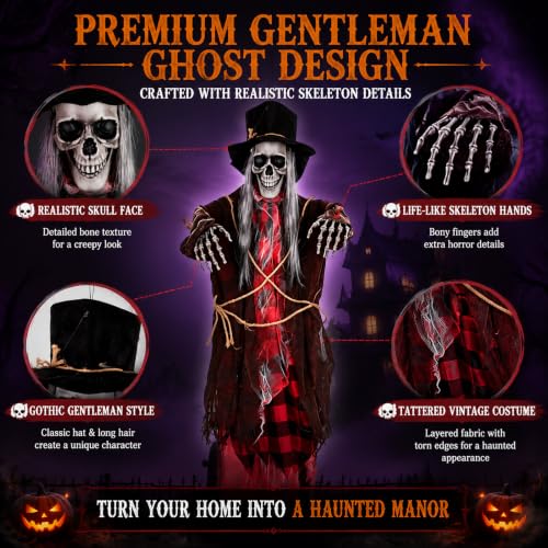 Halloween Hanging Skeleton Decorations 3 Pack Outdoor Indoor Porch Tree Scene Set