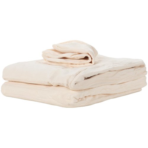 ForPro Luxury TerrySoft 3-Piece Massage Sheet Set, Natural, Ultra-Soft, Stain and Wrinkle-Resistant, Includes Flat and Fitted Sheets and Face Rest Cover