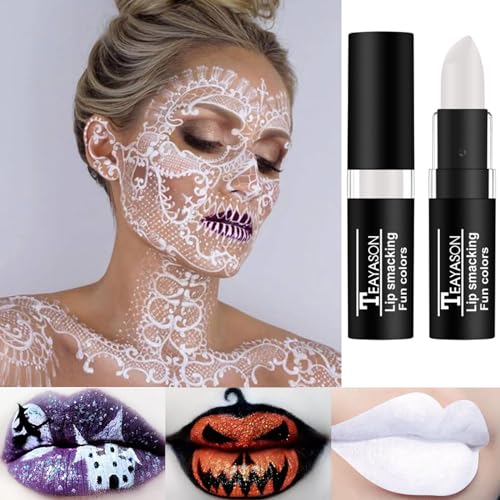 AKARY Sky Blue Matte Lipstick - Long-Lasting Non-Stick Lip Gloss for Halloween & Cosplay