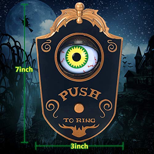 Animated Haunted Eye Doorbell with Spooky Sounds - Halloween Decor