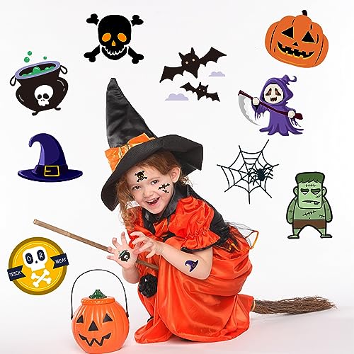 180 Pcs Halloween Temporary Tattoos Stickers Set with 60 Designs