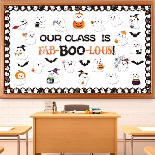 Ghost Classroom Halloween Bulletin Board Decorations - Fall Classroom Decor for Elementary to High School - Variation: Ghost