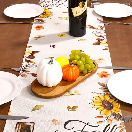 Fall Pumpkin Cross Table Runner 13x72 Inch for Home Decor - Fall Seasonal
