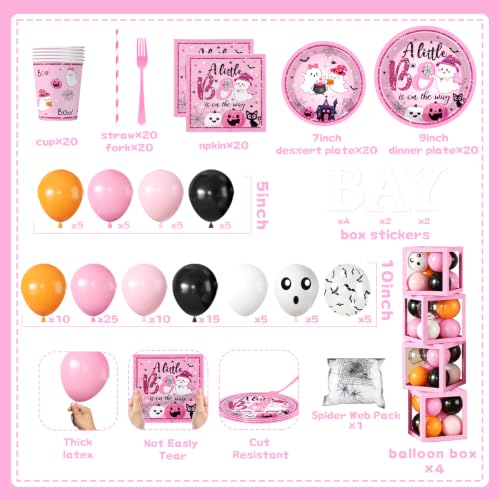 Halloween Baby Shower Decorations Girl Pink Balloon Arch Kit All-in-One Party Supplies