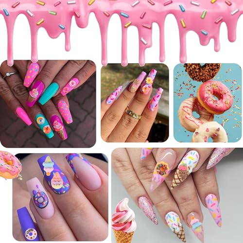 50PCS Dessert Nail Charms Set - Kawaii Resin Decorations for Nail Art & DIY Crafts
