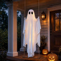 Large 4.3 Ft Hanging Ghost Decoration with LED Lights for Halloween Yard