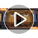 TURNMEON 2 Pack 4ft Prelit Fall Maple Trees with Pumpkins & Acorns - Outdoor Halloween Decor
