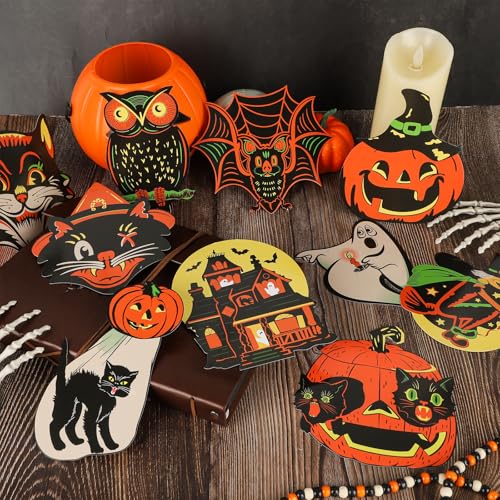 50Pcs Halloween Cardboard Cutouts Set for Party Decor, Home & Classroom