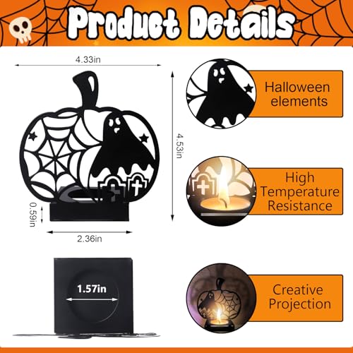 Halloween Shadow Candle Holder Pumpkin Ghost with Shadow Effect - Cs-hw-04