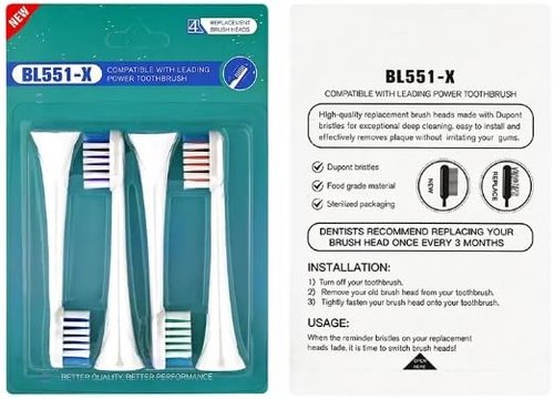 Philips Sonicare Brush Heads - Pack of 4 Replacement Heads for Superior Oral Care