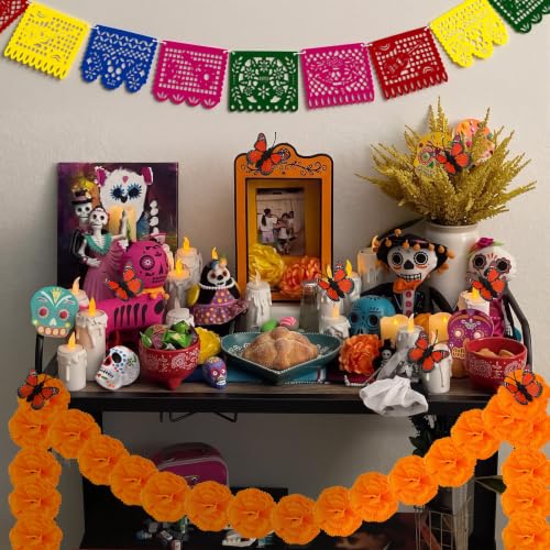 Mini Day of the Dead Ofrenda Decorations Set - 80 Pieces for Small Altars & Table Display