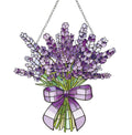 Lavender Flower Stained Glass Window Suncatchers - Indoor Wall Decor, Gift Idea