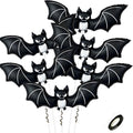 Pensar A 6 Pack Halloween Bat Balloons - Black Bat Balloon Decor for Party