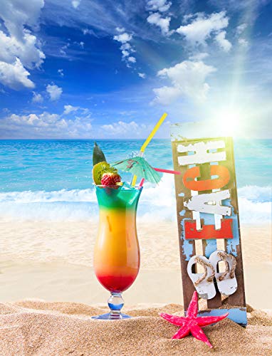 Umbrella Design Drinking Straws for Beach & Party - 50 Pack