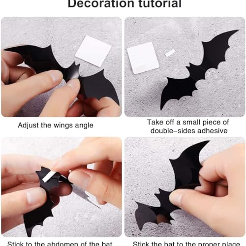 Halloween Balloon Arch Kit 164pcs with 3D Bat Spider Ghost Stickers - Orange Apricot Balloons & Decal