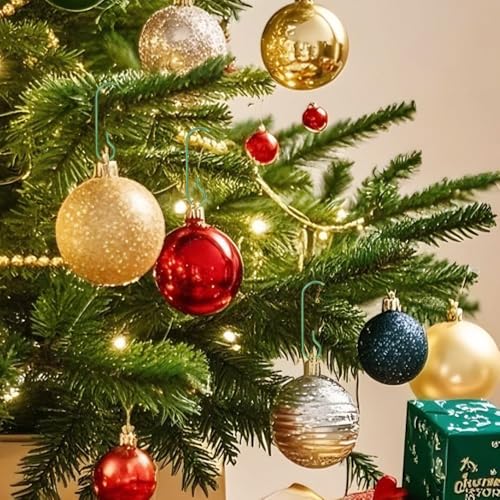 Christmas Ornament Metal Hooks Hangers - Green Bendable Wire, 120PCS - Easter & Holiday Decor