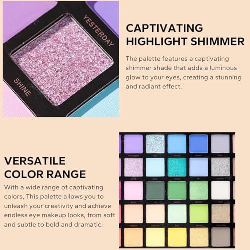Colorful Eyeshadow Palette 45 Colors Matte Shimmer Metallic Long Lasting Makeup