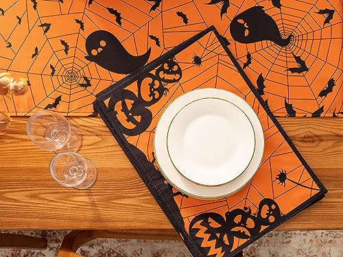 Halloween Silhouettes Table Runner - 14 x 72 Inch Spooky Table Decor